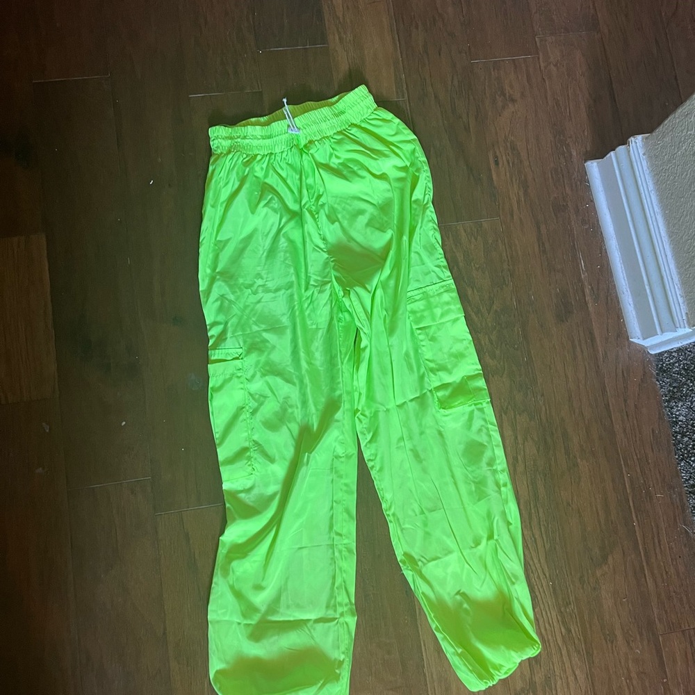 Bright lime green joggers